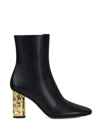 Givenchy Tape Leather Ankle Boots In Black