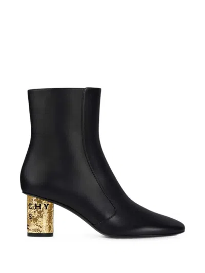 Givenchy Tape Leather Ankle Boots In Black