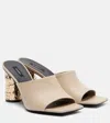 Givenchy Tape Heeled Mules In Mirror Effect Leather In Neutral