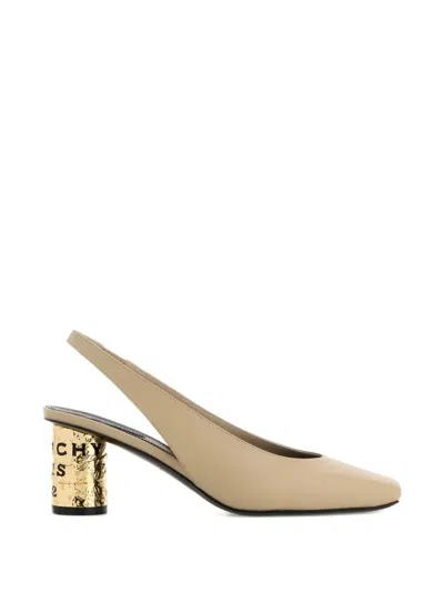 Givenchy Leather Slingback Pumps Block Heel Square In Multi