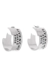 Givenchy Tape Earrings In Metal And Enamel In Metallic