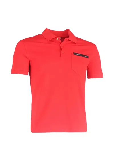 Pre-owned Givenchy Tape Logo Pocket Polo Shirt In Red