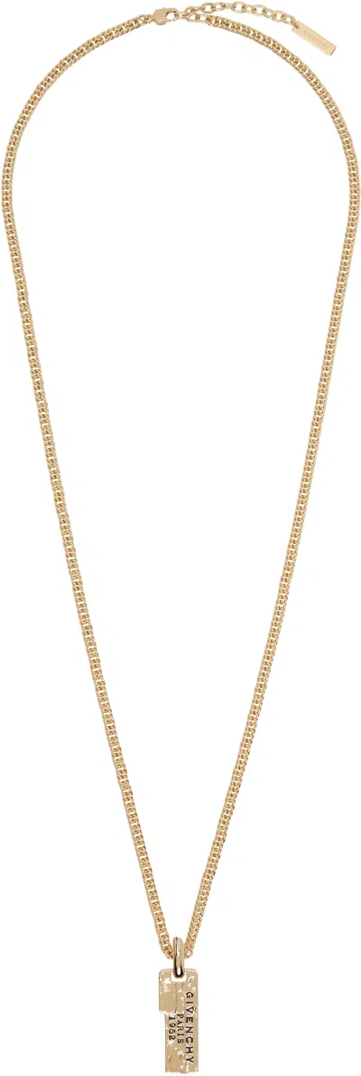 Givenchy '' Tape Necklace In Gold