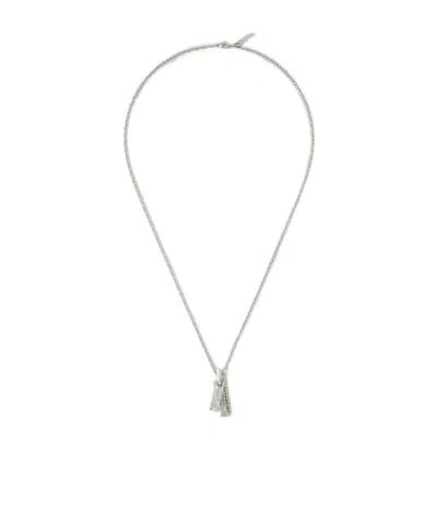Givenchy Tape Necklace In Metal And Enamel In Silver