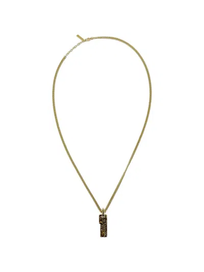 Givenchy Tape Pendant Necklace In Gold