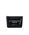 Givenchy Tape Pouch In Canvas In Black