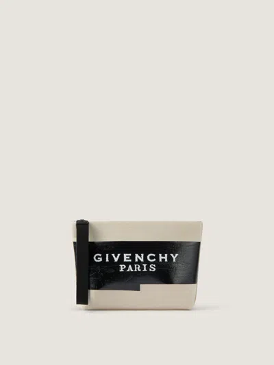 Givenchy Tape Pouch In Canvas In Multi