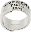 Givenchy Tape Earcuff In Metal And Enamel In Metallic