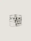 Givenchy Tape Ring In Metal And Enamel