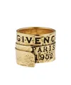Givenchy Tape Cuff In Metal And Enamel In Gold
