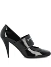 Givenchy Tape Sliced Square Pumps In Patent Leather In Black