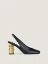 Givenchy Tape Slingbacks In Leather In Black