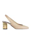 Givenchy Tape Slingbacks In Mirror Effect Leather In Brown