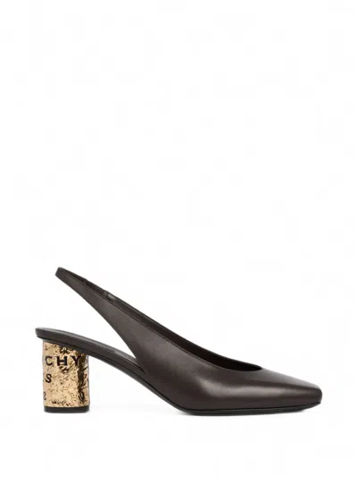 Givenchy Tape Slingbacks In Leather In Brown