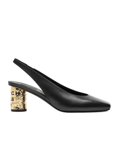 Givenchy Tape-effect Slingback Leather Pumps In Black