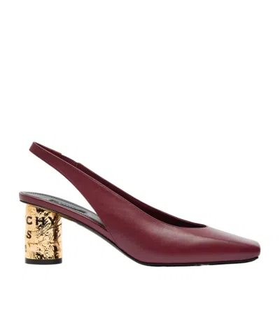 Givenchy Tape-effect Slingback Leather Pumps In Red