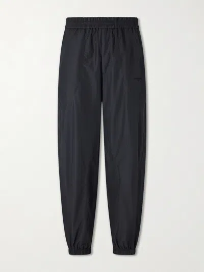 Givenchy Tapered Cotton-blend Shell Sweatpants In Black