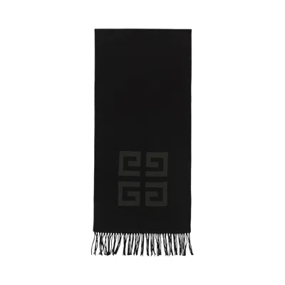 Pre-owned Givenchy Tassel Trim Monogram Scarf 'khaki/black' | Tan | Men's Size Onesize