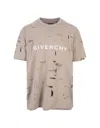 Givenchy Oversized Crew Neck T-shirt In Brown