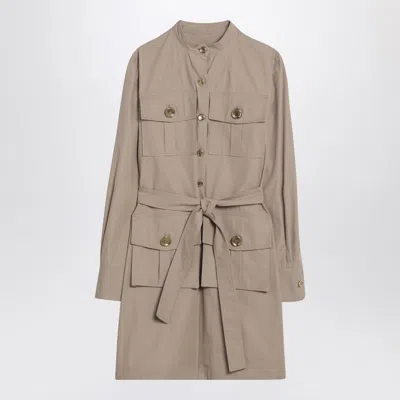 Givenchy Taupe Safari Dress In Poplin Women In Brown