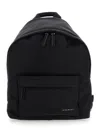Givenchy Men Black Backpack With Adjustable Shoulder Straps And Logo On Front In Tech Fabric Man In Black