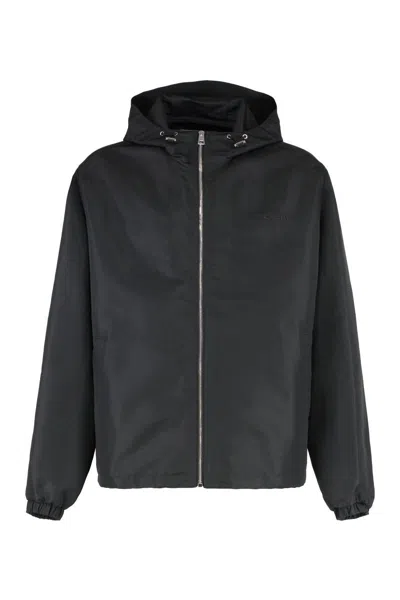 Givenchy Technical Fabric Hooded Jacket In Black