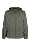 Givenchy Technical Fabric Hooded Jacket In Green