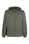 Givenchy Technical Fabric Hooded Jacket In Green
