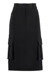 Givenchy Technical Fabric Mini Skirt With Dual Back Pockets