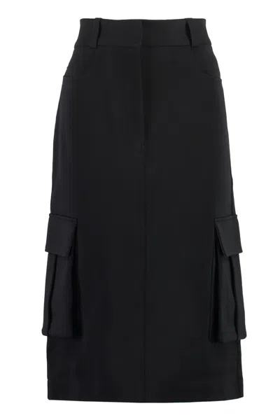 Givenchy Technical Fabric Skirt In Black