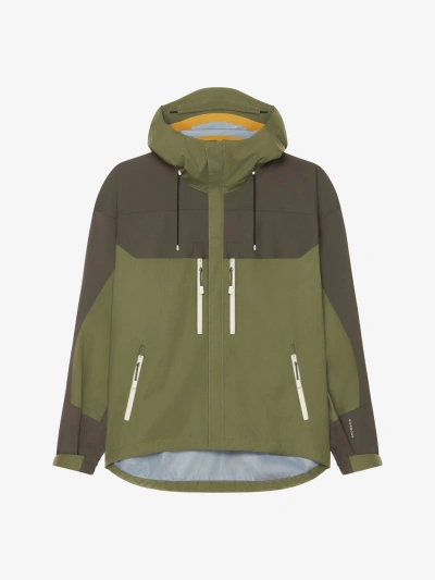 Givenchy Technical Hooded Jacket In Olive Green