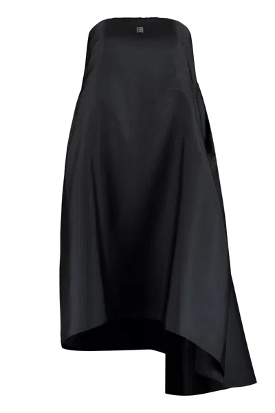 Givenchy Asymmetric Hem Technical Nylon Dress In Black