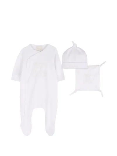Givenchy Babies' Teddy-embroidered Sleepsuit Set In White