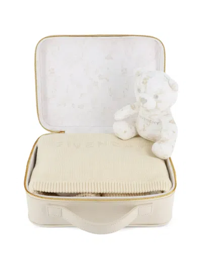 Givenchy Teddy-bear Embroidered-blanket Gift Set In Red
