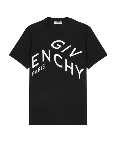 Givenchy Teen Angular Logo Print T-shirt In Black