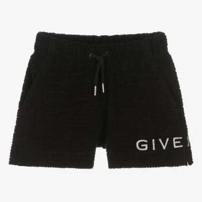 Givenchy Teen Girls Black 4g Towelling Shorts