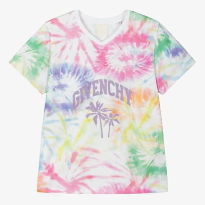 Givenchy Teen Girls White Tie-dye T-shirt