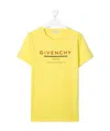 Givenchy Teen Logo-print T-shirt In Yellow