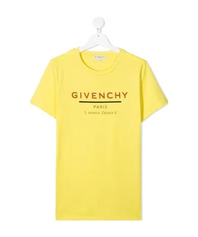 Givenchy Teen Logo-print T-shirt In Yellow