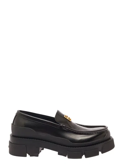 GIVENCHY GIVENCHY WOMEN 'TERRA' BLACK LOAFERS WITH 4G LOGO IN LEATHER WOMAN