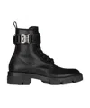 Givenchy Terra Logo-hardware Leather Ankle Boots In Black