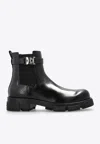 Givenchy Terra 4g Buckle Lug Sole Chelsea Boot In Black