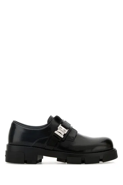 GIVENCHY GIVENCHY BLACK LEATHER TERRA LACE-UP SHOES