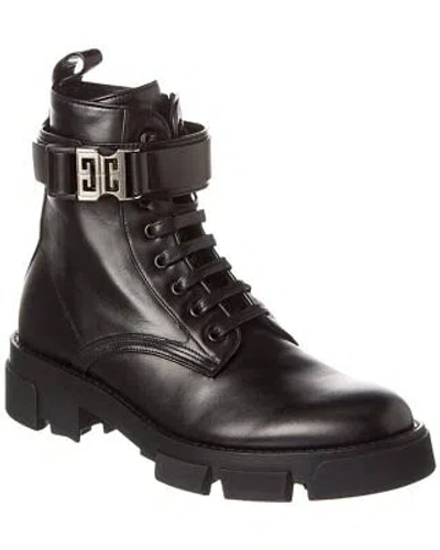 Pre-owned Givenchy Terra Leather Boot Men's In Black