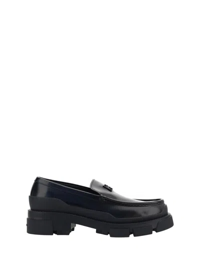 Givenchy Terra Leather Loafers In Black
