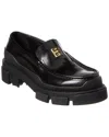 Givenchy 4g Logo Leather Loafers In Black