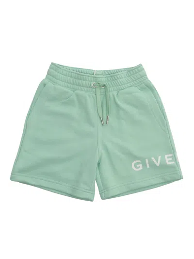 Givenchy Kids' Terry Shorts In Green