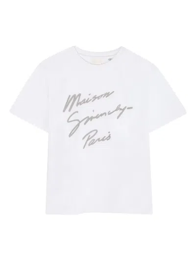 Givenchy Kids' Text-print T-shirt In White