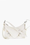 Givenchy Texture Leather Voyou Hobo Bag With Removable Strap In White