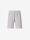 Givenchy Textured Bermuda Shorts With Striped Motif In Neutral